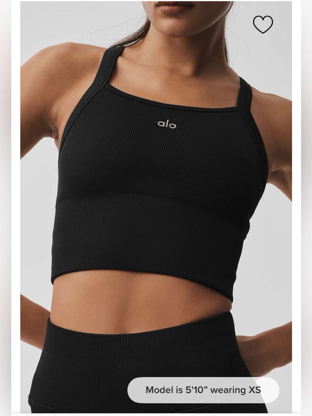 Seamless Ribbed Favorite Bra Tank - Black